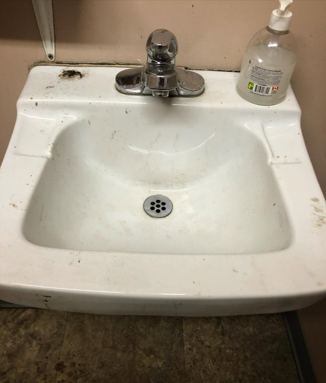 Washroom deep clean., before